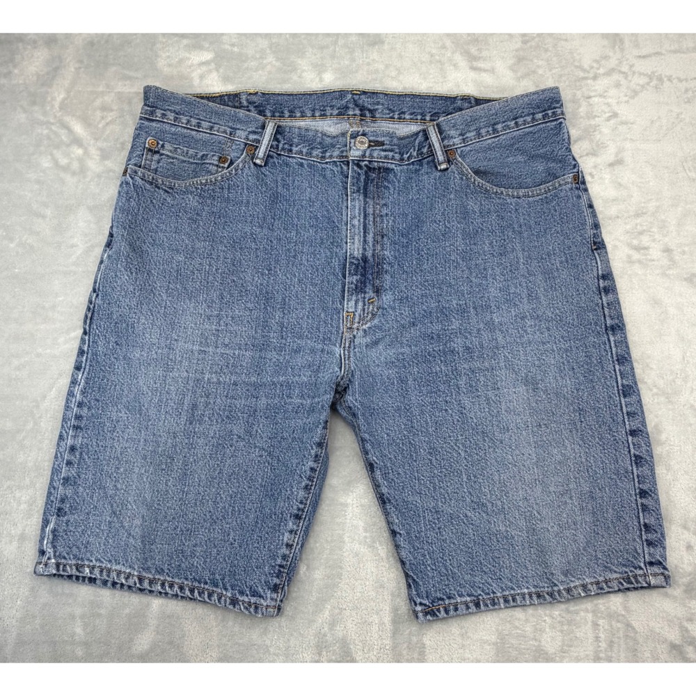 Levis 505 Mens Regular Fit Denim Shorts Size 40 Medium Wash Blue Jean Shorts
